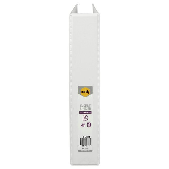 Marbig Clearview Insert Binder 38mm 2D A4 White
