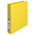 Marbig Clearview Insert Binder 38mm 2D A4 Yellow Pack of 12