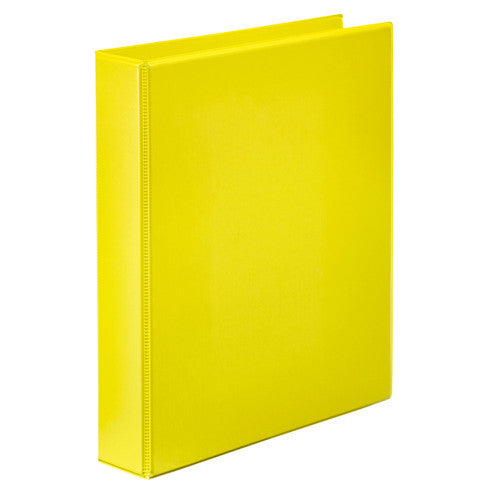 Marbig Clearview Insert Binder 38mm 2D A4 Yellow Pack of 12