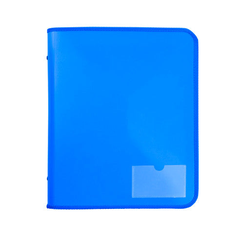 Marbig Zipper Binder 25mm 2D with Tech Case Blue Box of 10