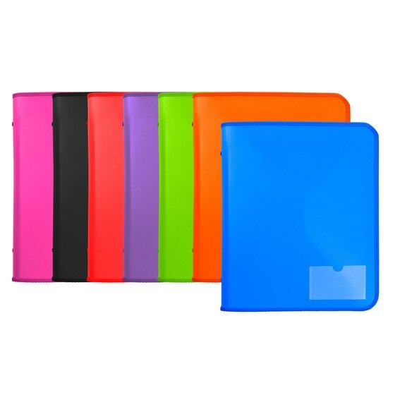 Marbig Zipper Binder 25mm 2D with Tech Case Red Box of 10