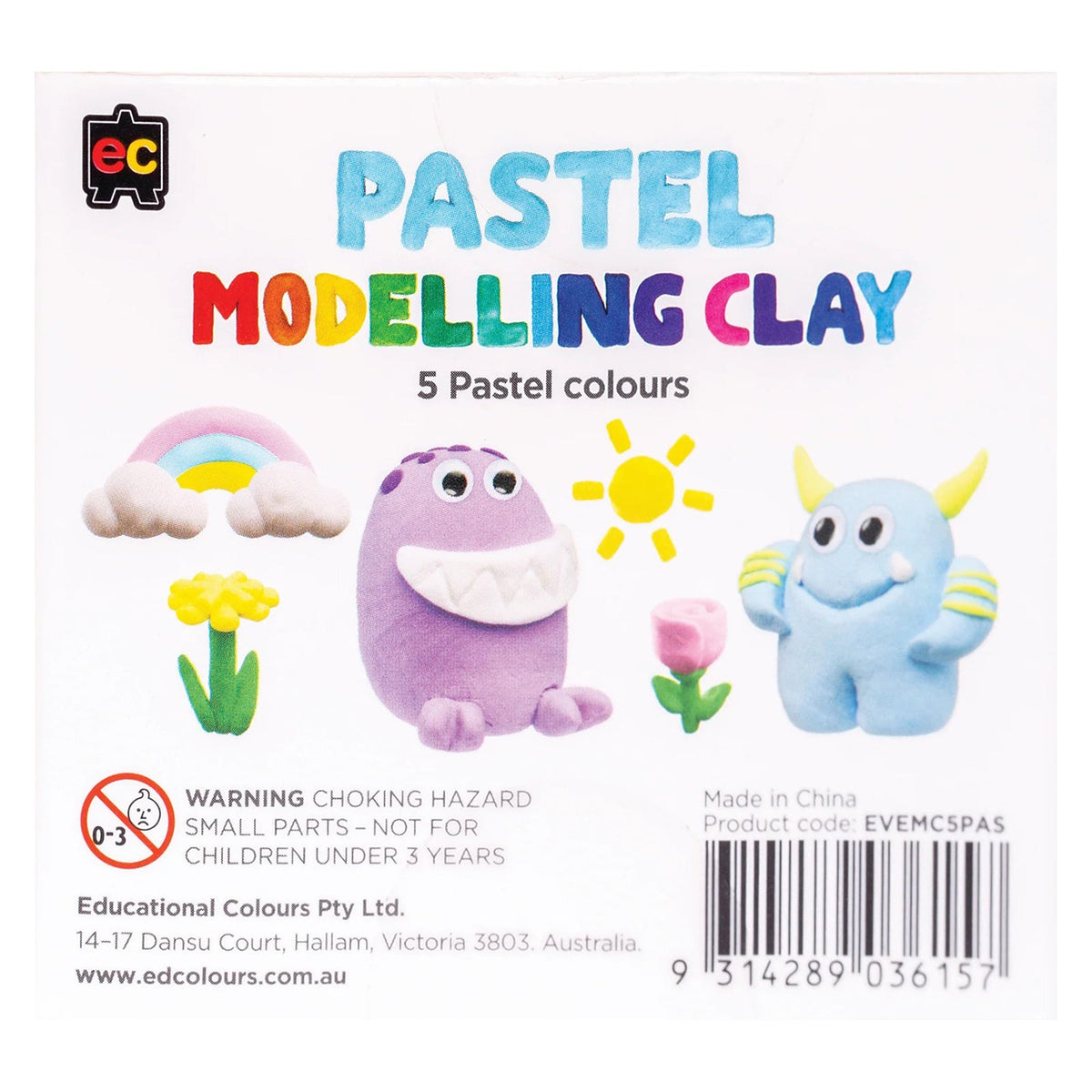 Modelling Clay 250g Pastel Assorted Colours