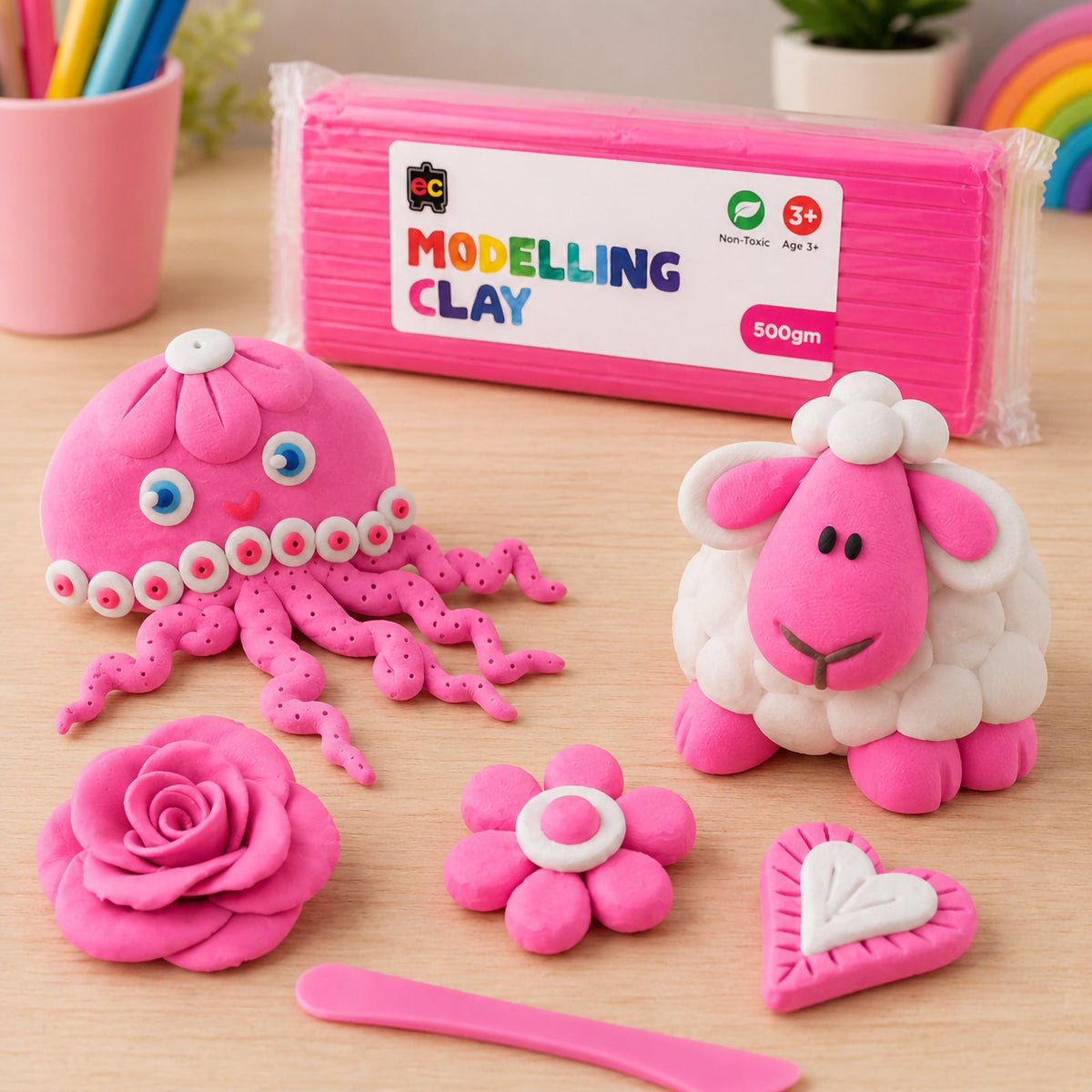 Modelling Clay 500g Pink