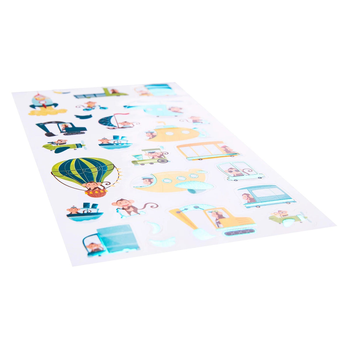 Monkey Adventures Foil Sticker Set of 26