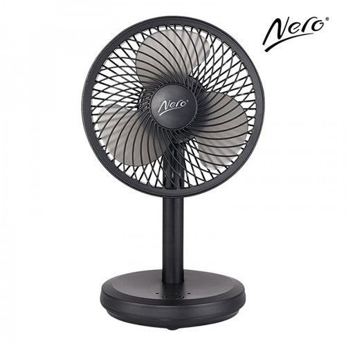 Nero 4 Speed USB Desk Fan 13cm Black