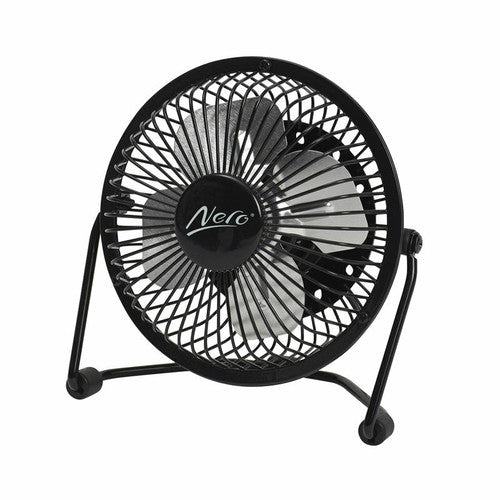 Nero USB Mini Desk Fan 10cm Black