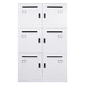 Rapidline Go Office Locker Unit 6 Compartments 800 x 486 x 1375mm White