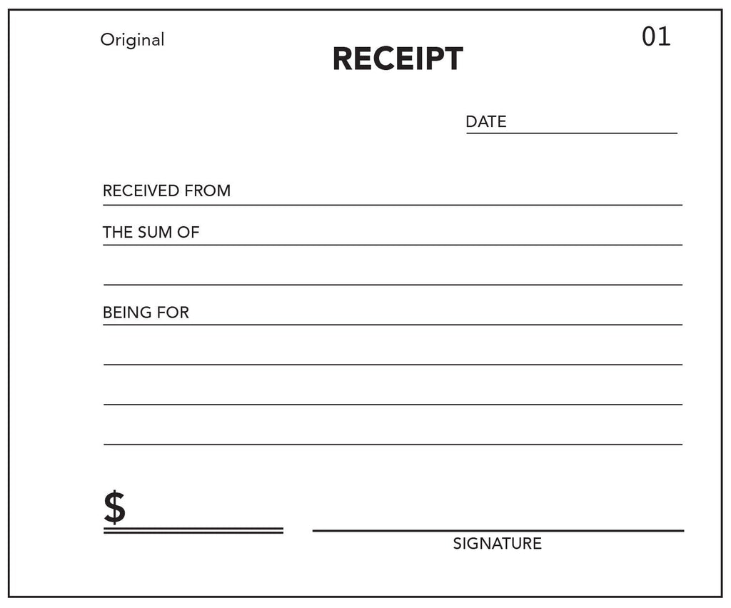 Olympic Cash Receipt Book 714 Carbonless Duplicate 50 Leaf 125 x 100mm