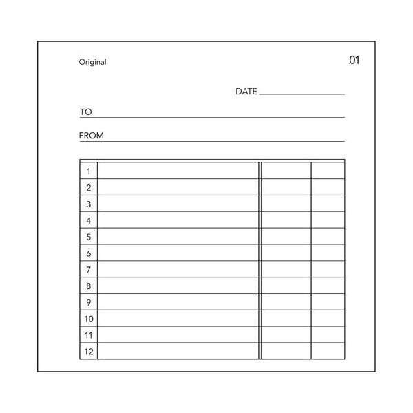 Olympic Docket Book 5 Carbon Duplicate 50 Leaf 120 x 125mm