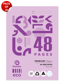 Olympic Eco Grid Exercise Book A4 48 Pages 7mm Stapled Pack of 20