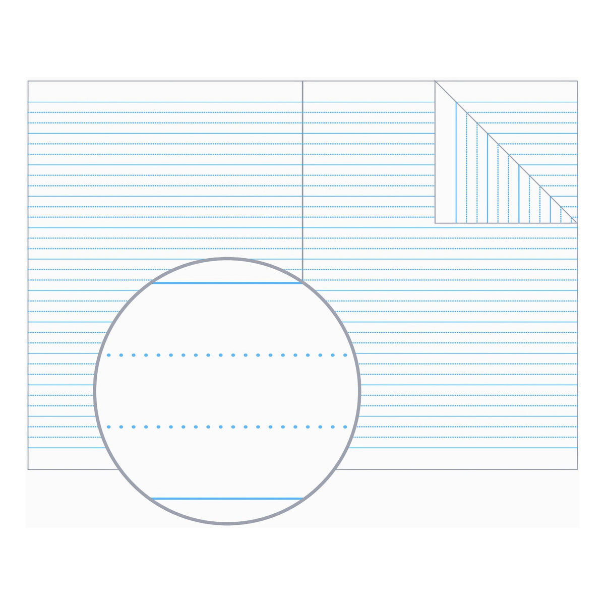 Olympic Exercise Book 64 Pages 14mm Dotted Thirds Stapled Pack of 20