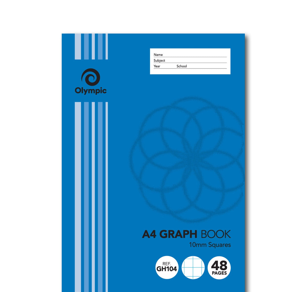Olympic Graph Book A4 48 Pages 10mm Stapled Pack of 20