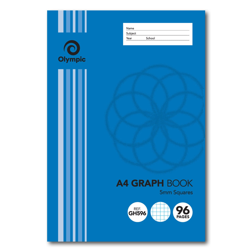 Olympic Graph Book A4 96 Pages 5mm Stapled Pack of 10