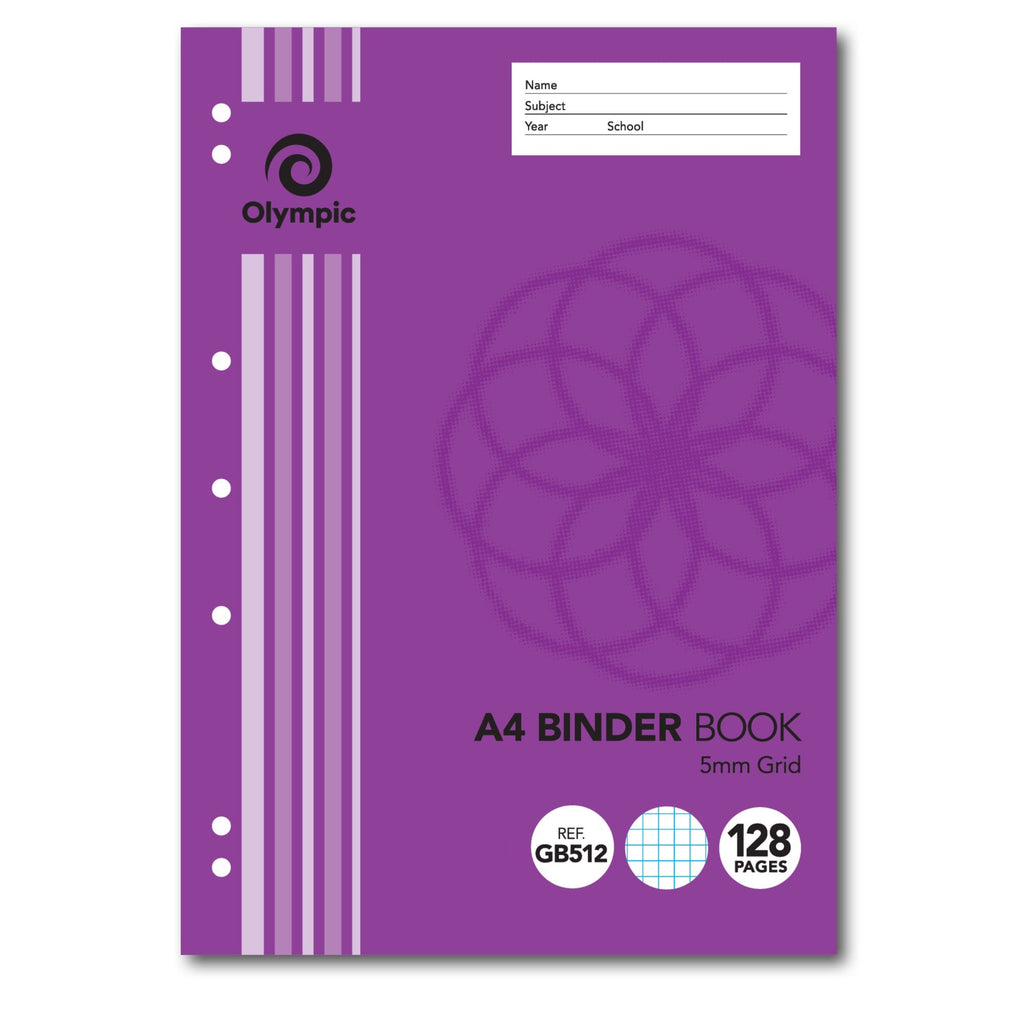 Olympic Grid Binder Book A4 128 Pages 5mm Pack of 10