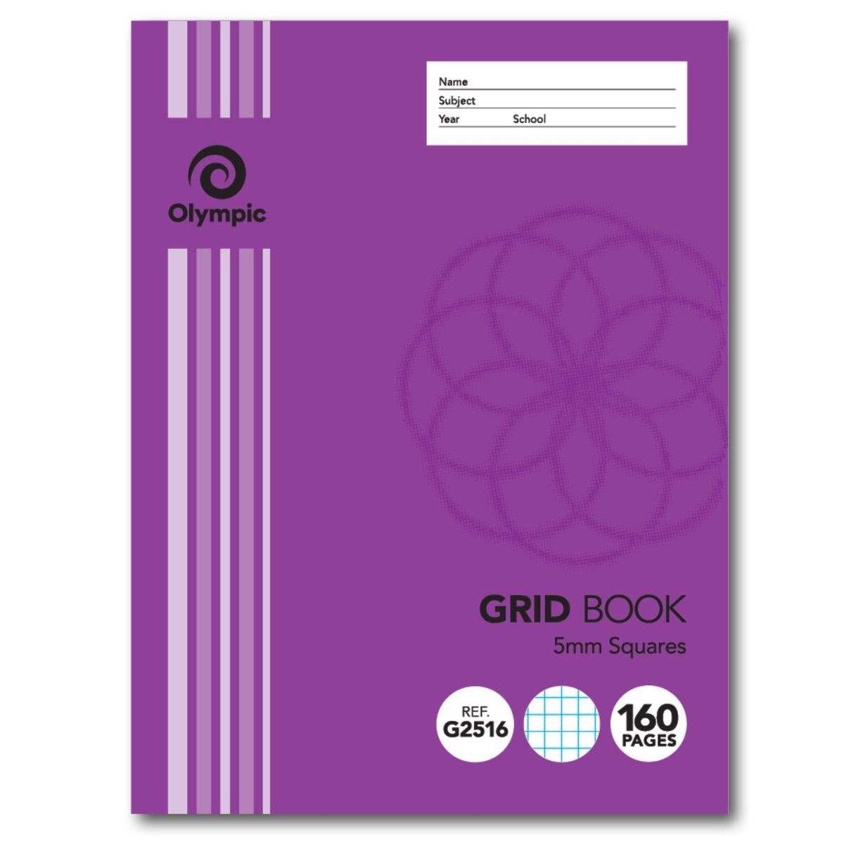 Olympic Grid Book 160 Pages 5mm Sewn Pack of 10