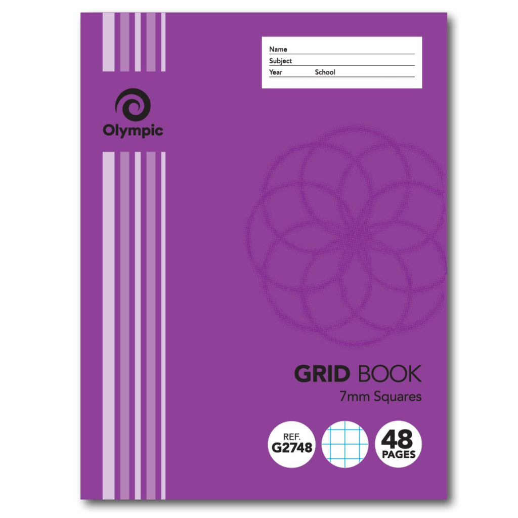 Olympic Grid Book 48 Pages 7mm Stapled Pack of 20