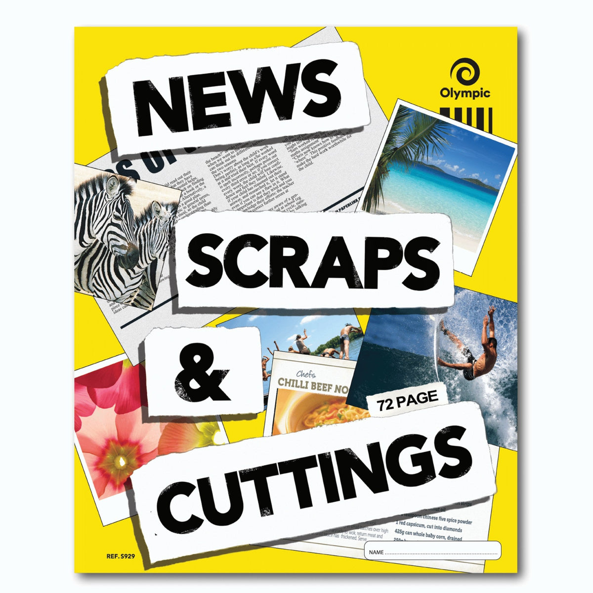 Olympic News Scraps and Cutting Scrap Book 72 Pages Blank Stapled Pack of 10