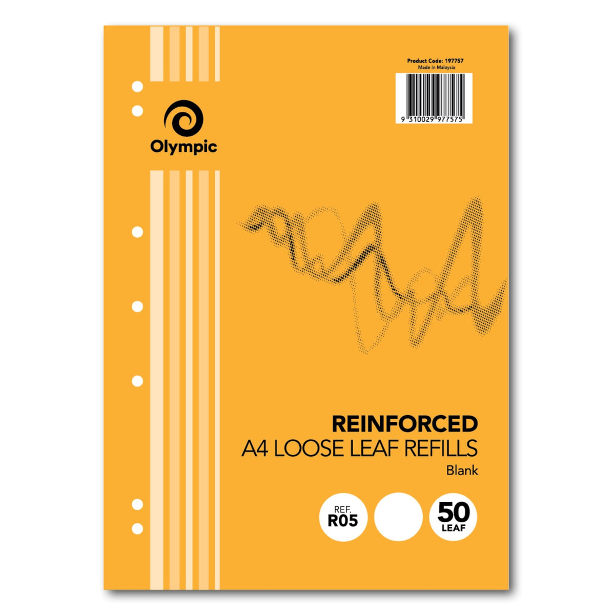 Olympic Loose Leaf Refill Reinforced A4 Blank 50 Leaf