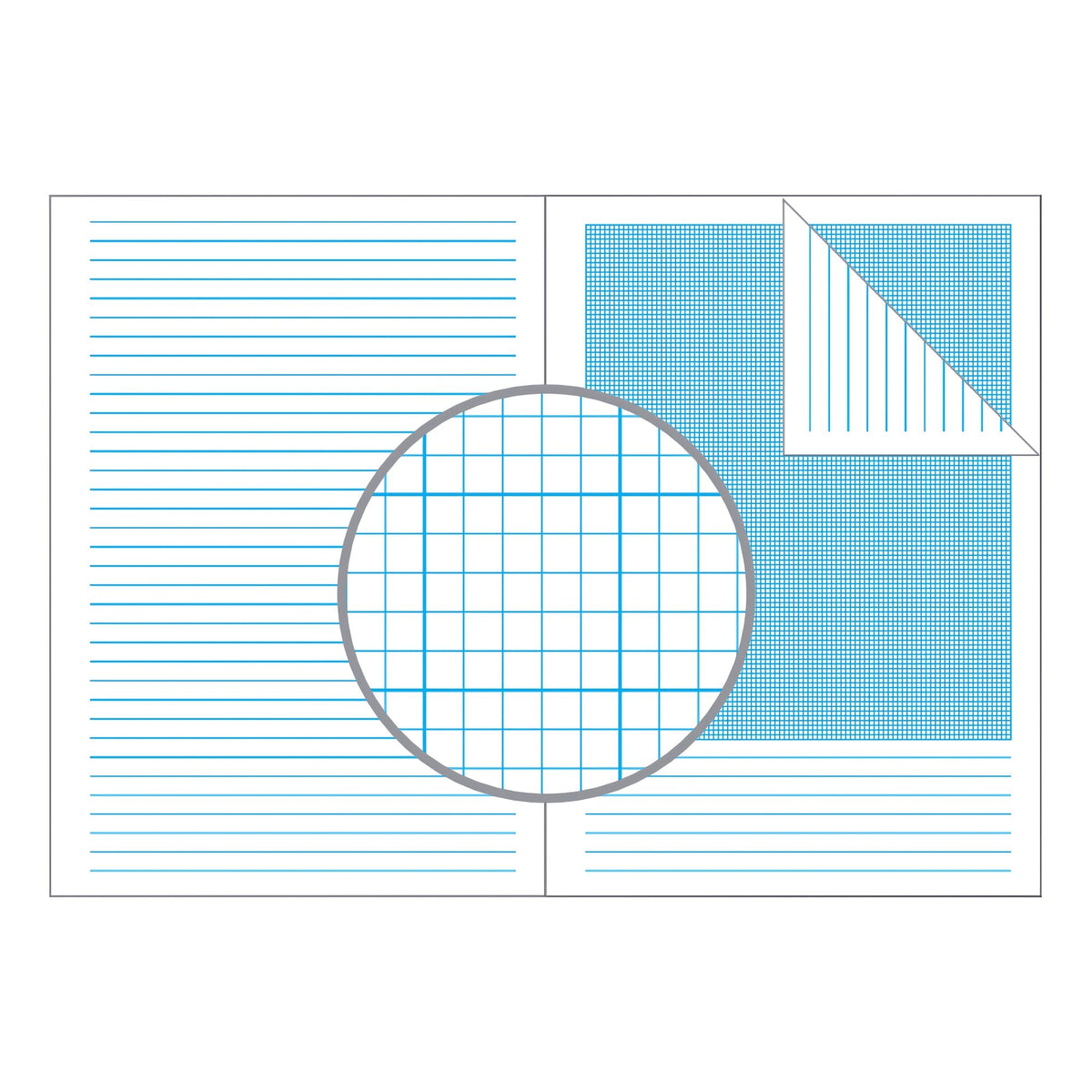 Olympic Science Book A4 48 Pages 2mm Graph and 8mm Feint Ruled Stapled Pack of 20