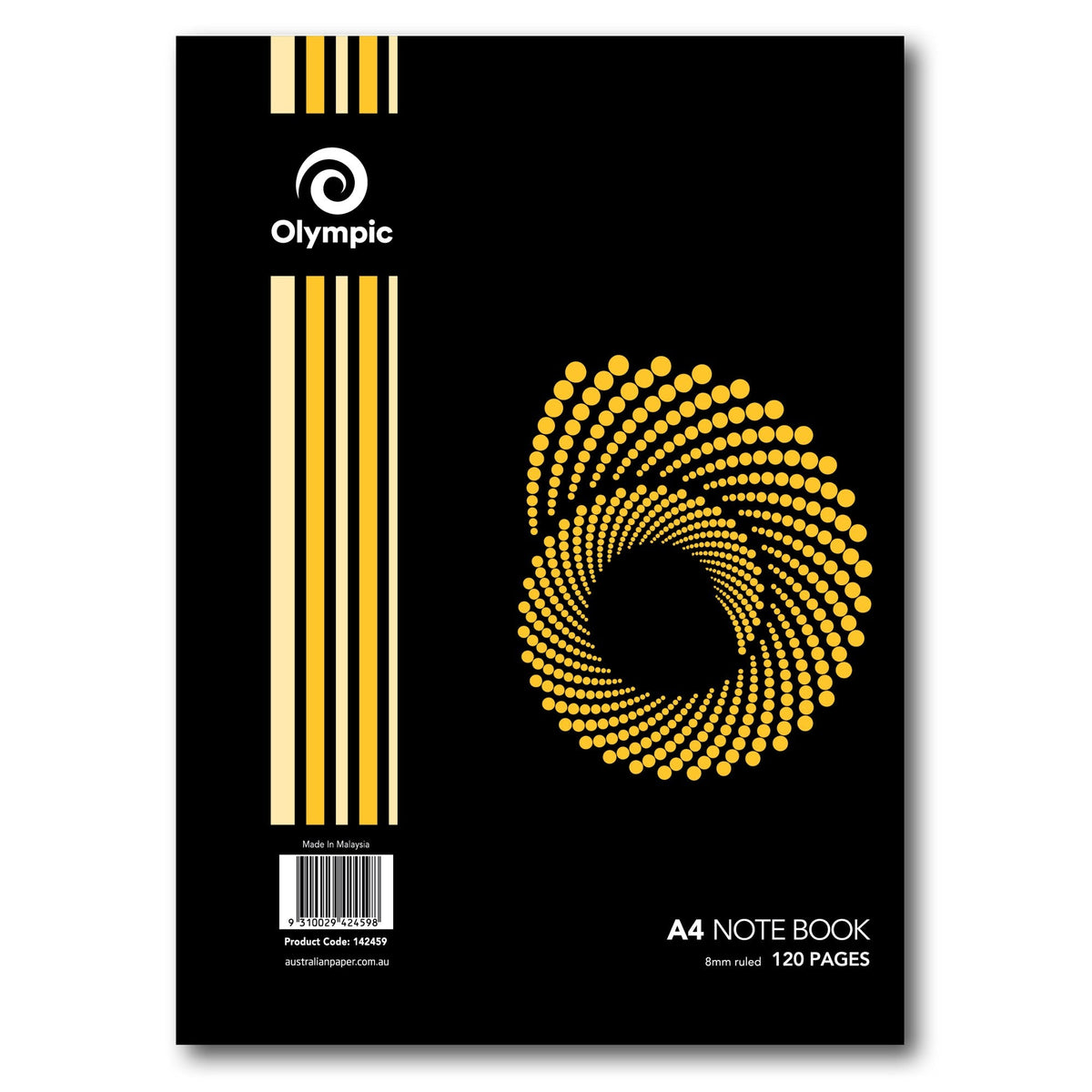 Olympic Notepad A4 120 Pages 8mm Spiral Pack of 10