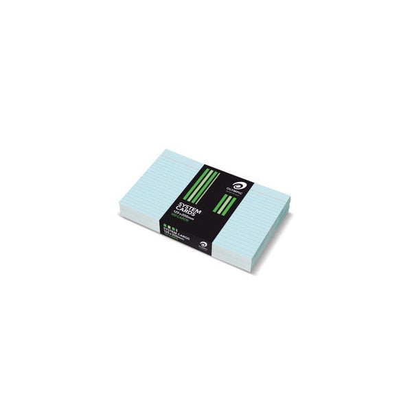 Olympic System Cards 125 x 200mm 6mm Ruled Blue Pack of 100