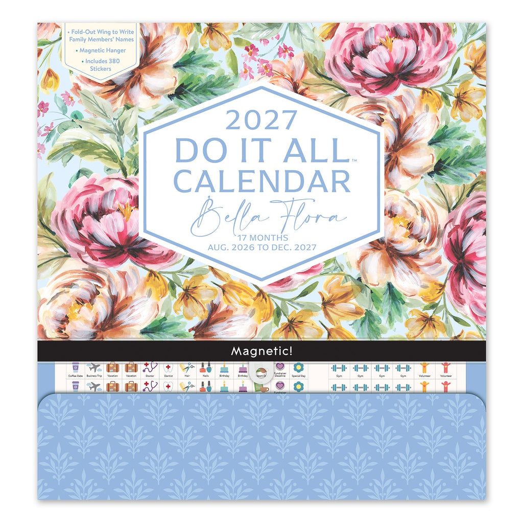 Orange Circle 2027 Do-It-All Wall Calendar 305 x 325mm Bella Flora