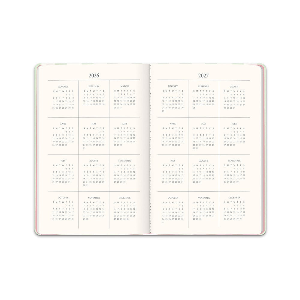 Orange Circle 2027 Casebound Diary 143 x 205mm Month To View Cabana Stripes