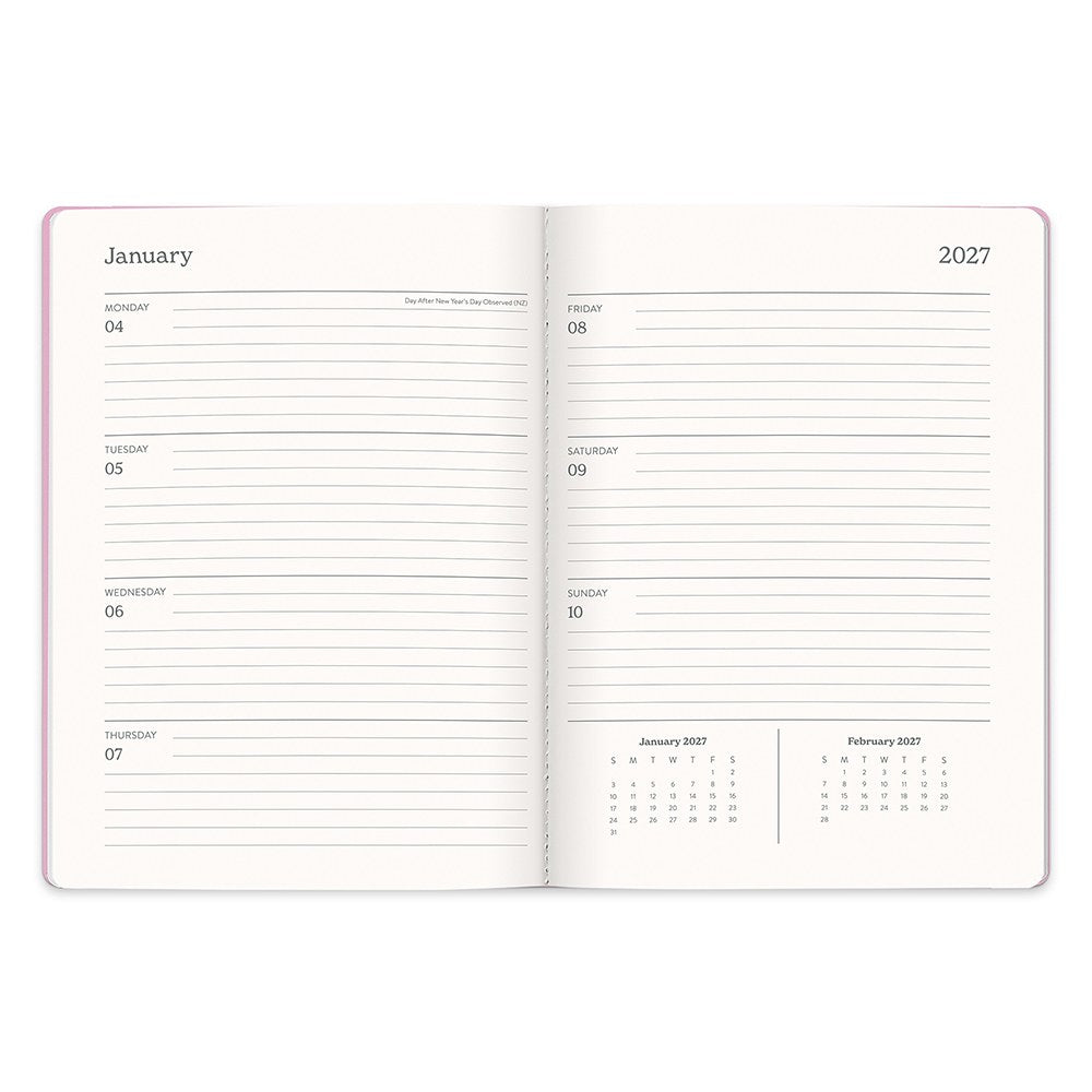 Orange Circle 2027 Casey Diary 178 x 240mm Week To View Cabana Stripes