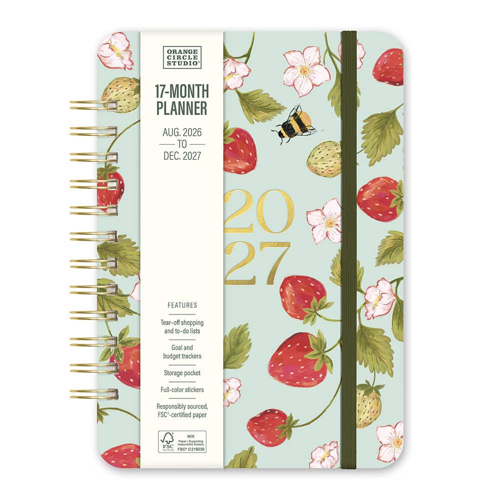 Orange Circle 2027 Do-It-All Diary 146 x 210mm Week To View Fruit And Flora