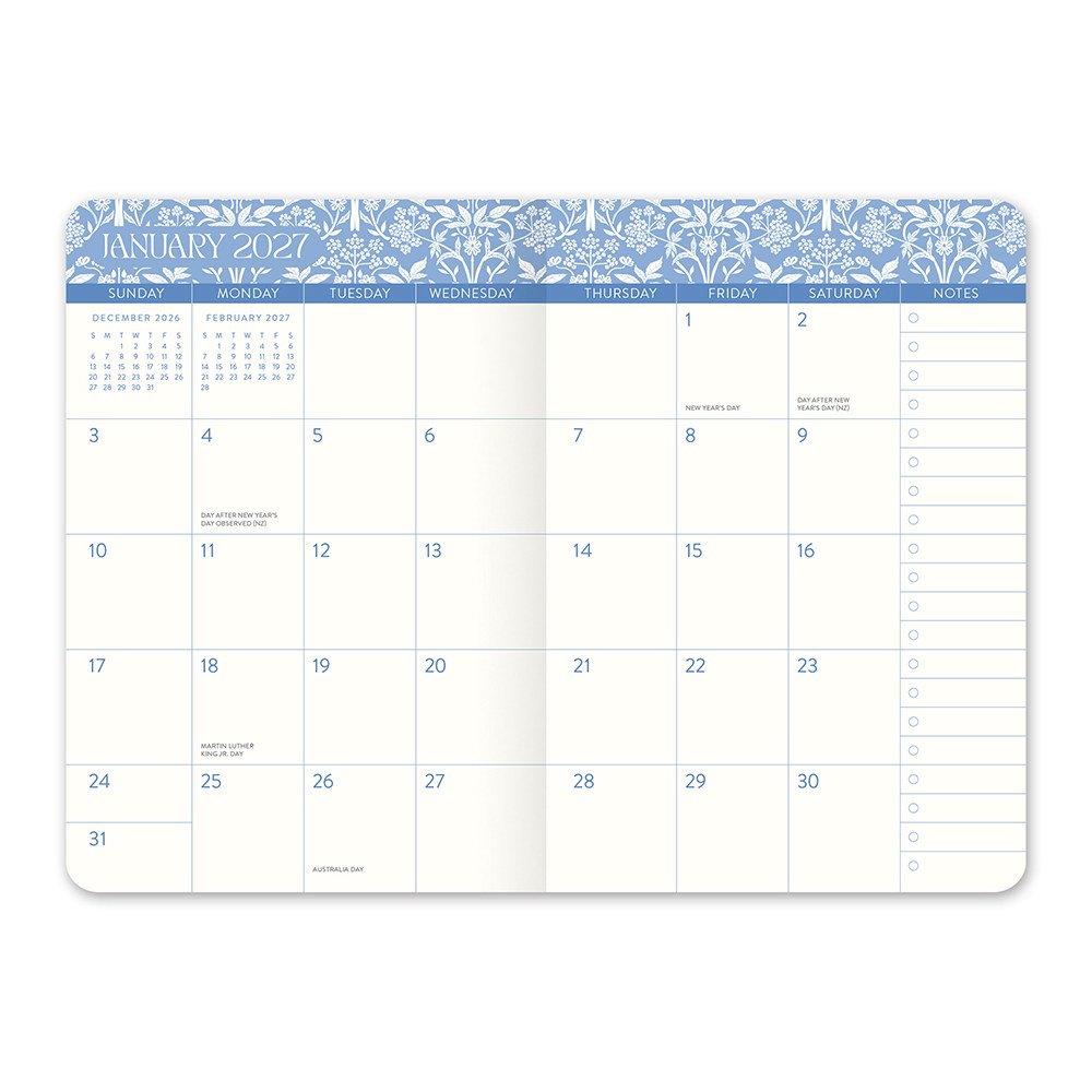 Orange Circle 2027 Monthly Pocket Diary 114 x 165mm Month To View Age Of Romance