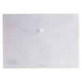 Osmer Document Wallet A4 Button Closure Clear Pack of 12
