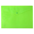 Osmer Document Wallet A4 Button Closure Lime Green Pack of 12