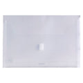 Osmer Document Wallet Foolscap Velcro Closure Clear Pack of 12