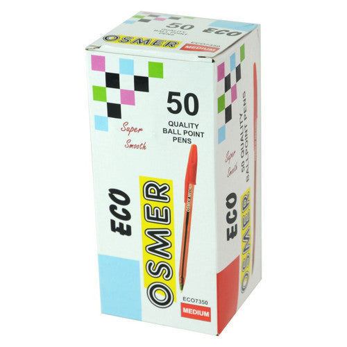 Osmer Economy Ballpoint Pen Medium Red