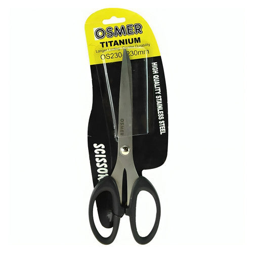 Osmer Titanium Scissors 230mm Black Handle Hangsell