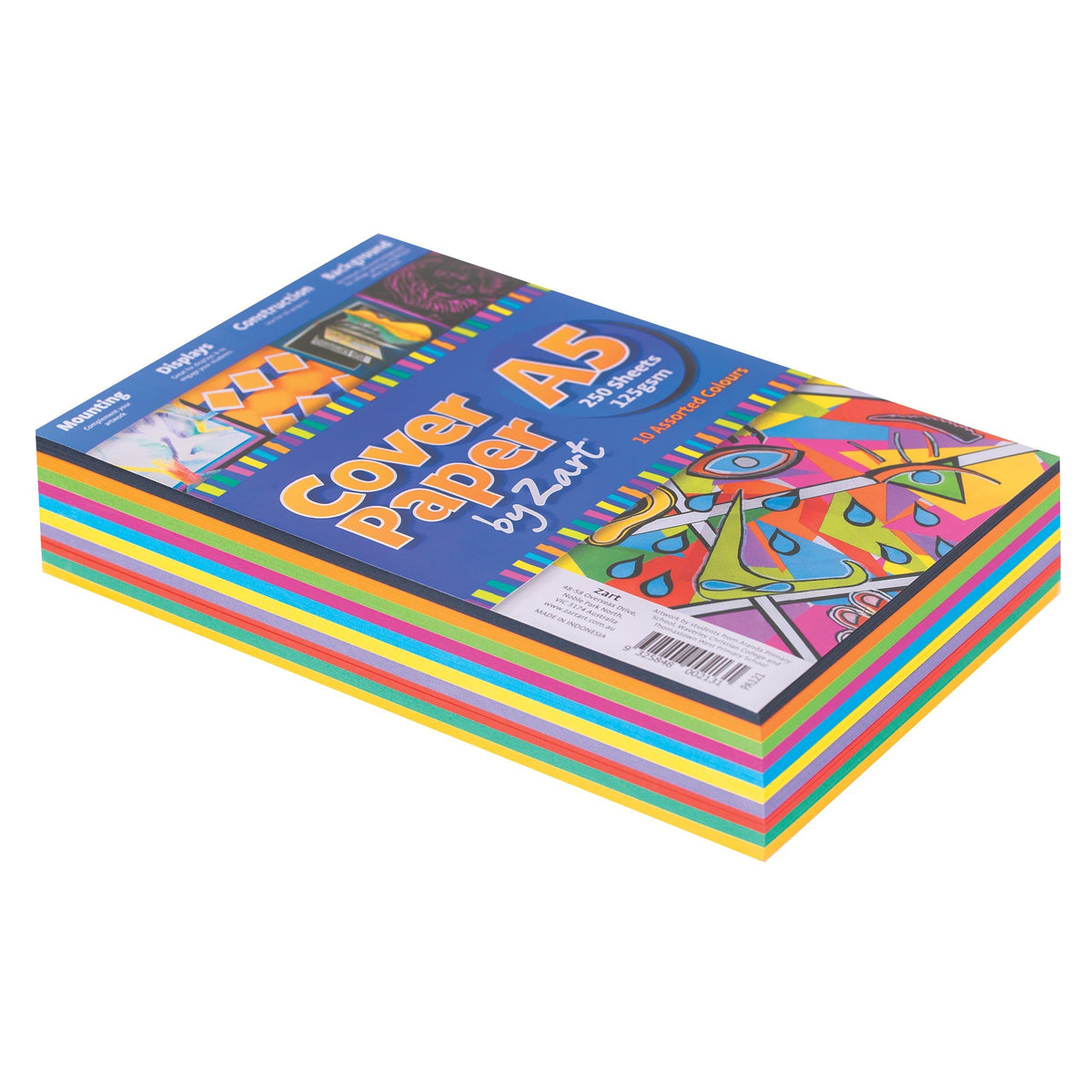 Zart Cover Paper 120gsm A5 Assorted Pack of 250