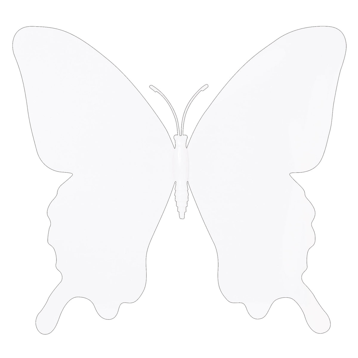 Zart Plastic Butterflies Black and White 12cm Pack of 20 Decorate-Your-Own