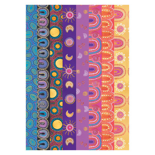 Zart Contemporary Indigenous Pattern Papers A4 Pack of 40