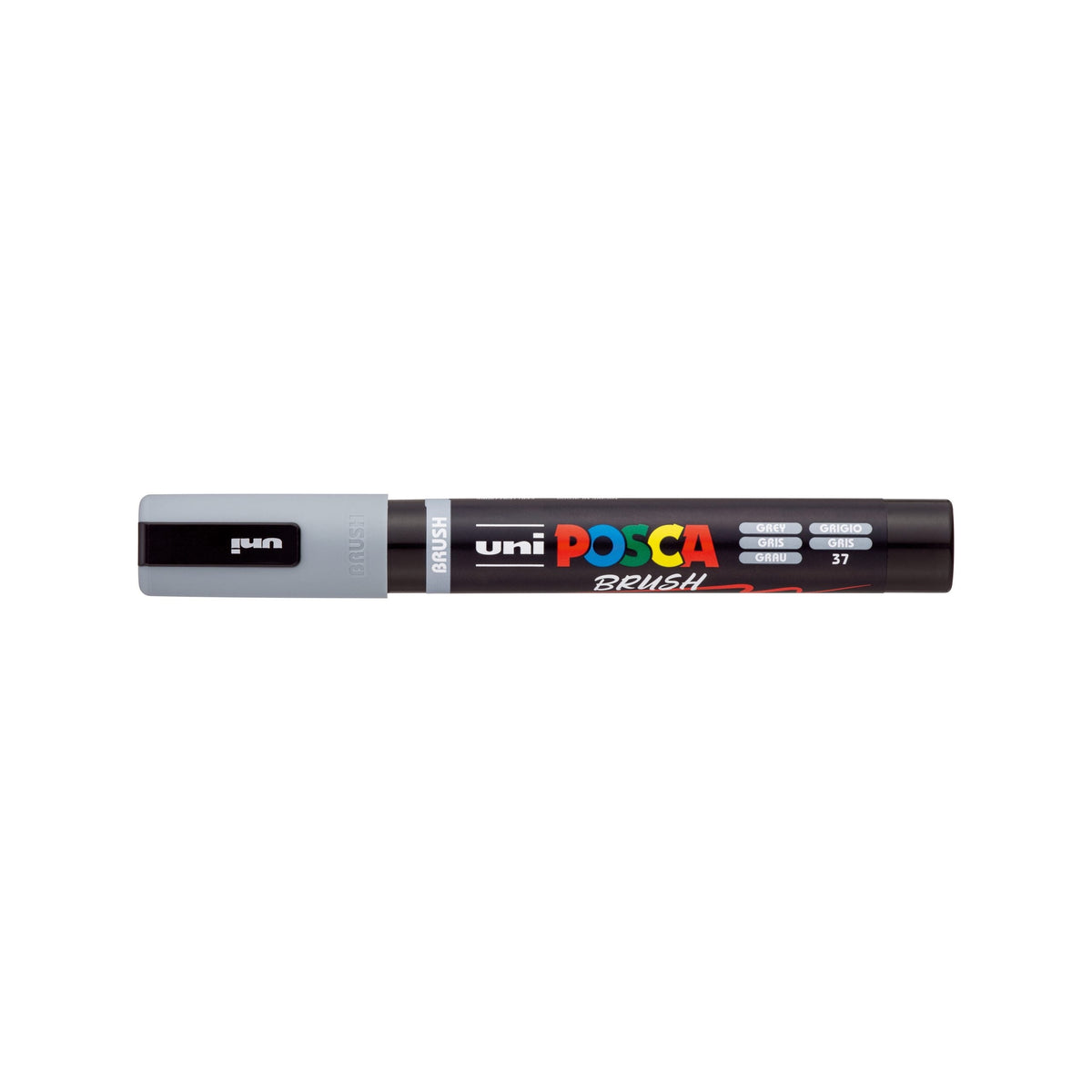 POSCA PC-5BR Paint Marker Medium Brush Tip Grey