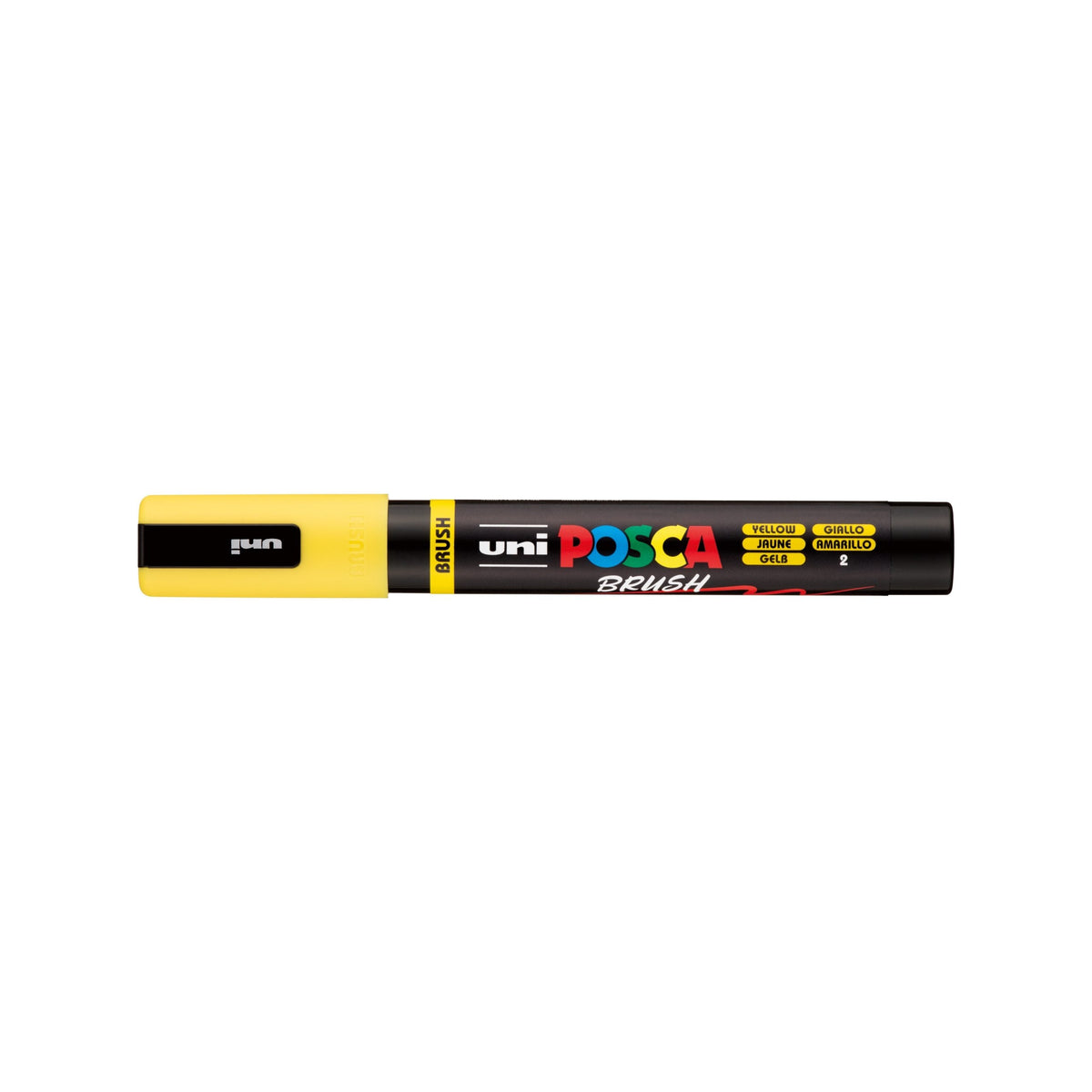 POSCA PC-5BR Paint Marker Medium Brush Tip Yellow