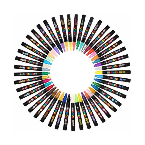 Posca PC-3M Paint Marker Pen Bullet Fine Bundle of 45 Individual Colours
