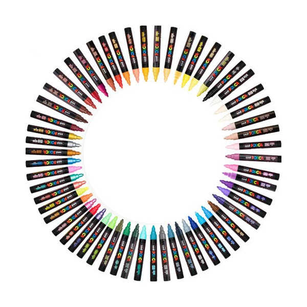 Posca PC-5M Paint Marker Pen Bullet Medium Bundle of 57 Individual Colours