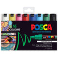 Posca PC-8K Paint Marker Pen Chisel Bold Assorted Wallet of 16