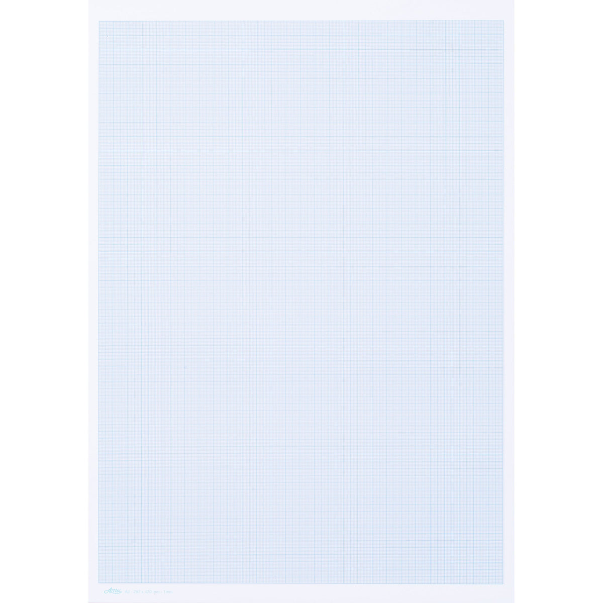 Zart Graph Paper Pad A3 25 Sheets 1mm Grid 70gsm Blue Lines