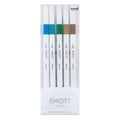 Uni Emott Everfine Fineliners 0.4mm No.4 Assorted Pack of 5 Island