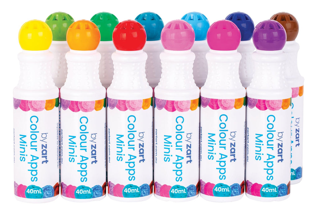 Zart Colour Apps Minis Box of 12 Self-Inking Dot Paint Markers Ages 3+