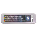Zart Graphite Charcoal Watercolours Muted Pan Set in Reusable Tin
