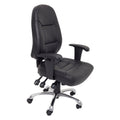 Rapidline PU300 High Back Leather Commercial Grade Chair Black PU