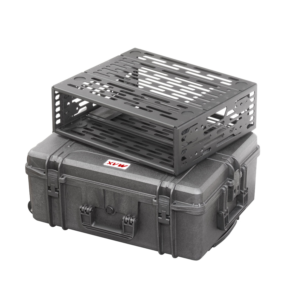 Panaro A-RACK 3U 19 Inch Rack Case in MAX620H250TR Waterproof Case with Trolley Black