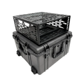 Panaro A-RACK 4U 19 Inch Rack Case in MAX615TR Waterproof Case with Trolley Black